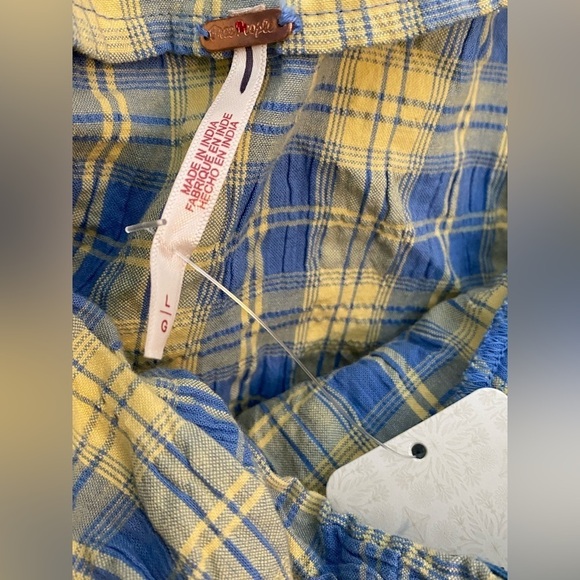 Free People Brandie Plaid Midi Ruched Tube Midi Dress - Picture 5 of 5